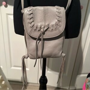 Lucky Brand‎ Gray Leather Crossbody Bag